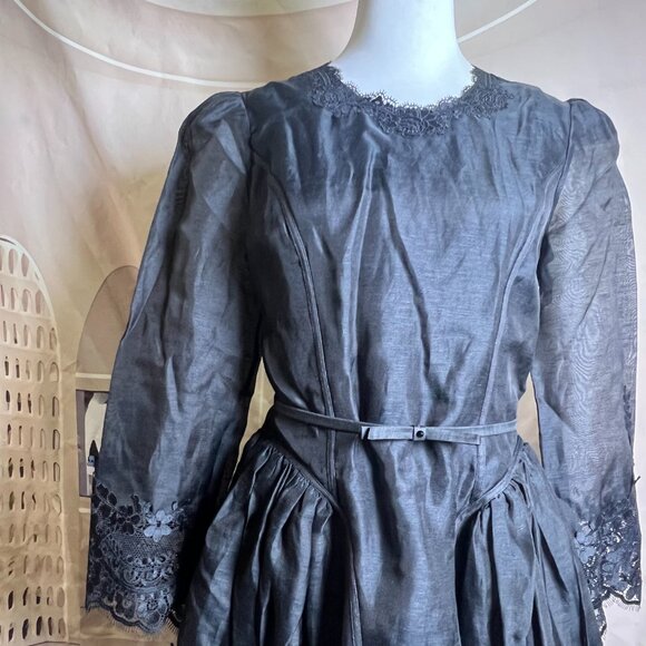 Zimmermann Hypnotic Lace Trim Mini Dress - Picture 7 of 16